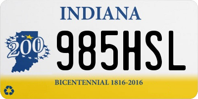 IN license plate 985HSL