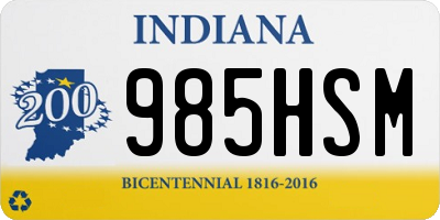 IN license plate 985HSM