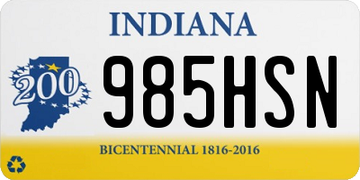 IN license plate 985HSN