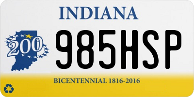 IN license plate 985HSP