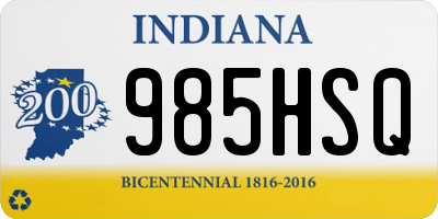 IN license plate 985HSQ