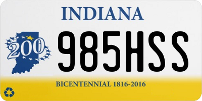 IN license plate 985HSS