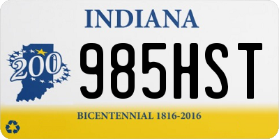 IN license plate 985HST