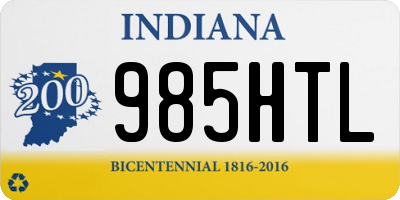 IN license plate 985HTL