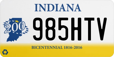 IN license plate 985HTV