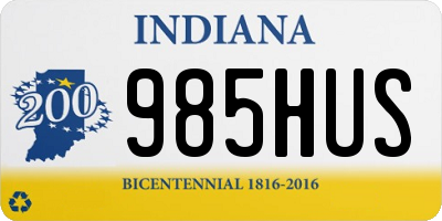 IN license plate 985HUS