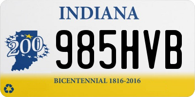 IN license plate 985HVB