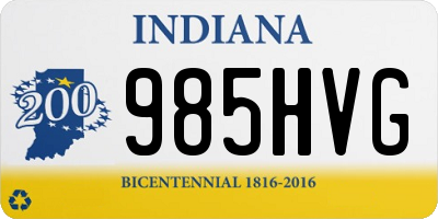 IN license plate 985HVG