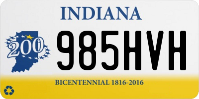 IN license plate 985HVH