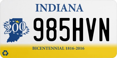 IN license plate 985HVN