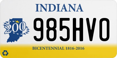 IN license plate 985HVO