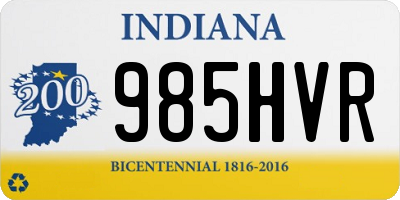 IN license plate 985HVR