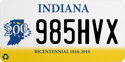 IN license plate 985HVX