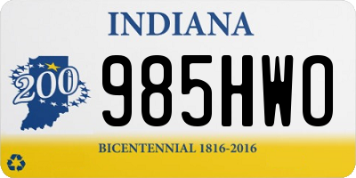 IN license plate 985HWO