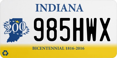 IN license plate 985HWX