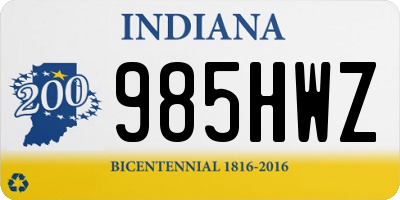 IN license plate 985HWZ