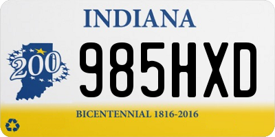 IN license plate 985HXD