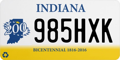 IN license plate 985HXK