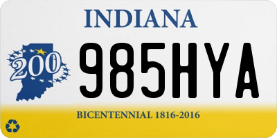 IN license plate 985HYA