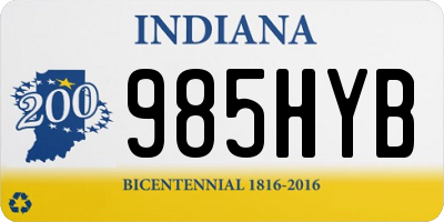 IN license plate 985HYB