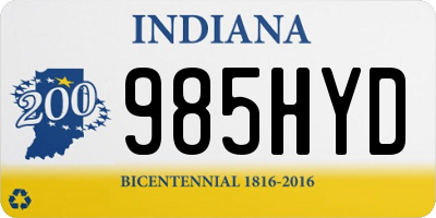 IN license plate 985HYD