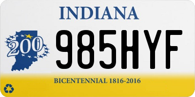 IN license plate 985HYF