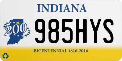 IN license plate 985HYS