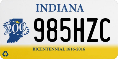 IN license plate 985HZC