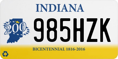 IN license plate 985HZK