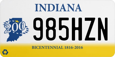 IN license plate 985HZN