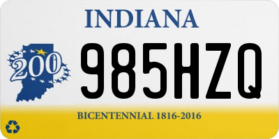 IN license plate 985HZQ