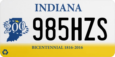 IN license plate 985HZS