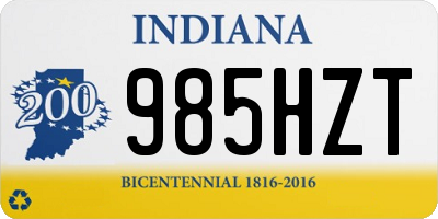 IN license plate 985HZT