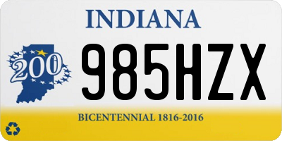 IN license plate 985HZX