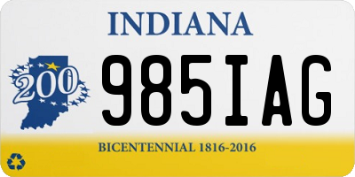 IN license plate 985IAG