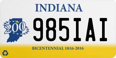 IN license plate 985IAI