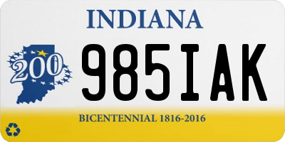 IN license plate 985IAK