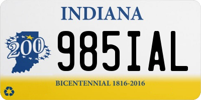 IN license plate 985IAL