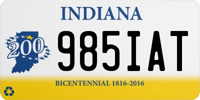 IN license plate 985IAT