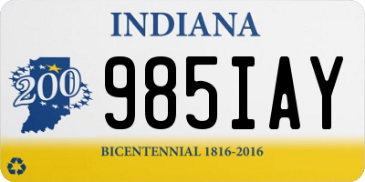 IN license plate 985IAY