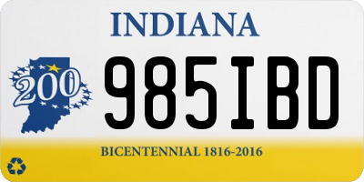 IN license plate 985IBD