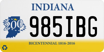 IN license plate 985IBG
