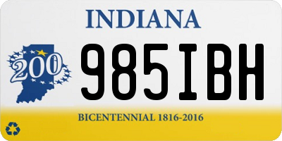 IN license plate 985IBH