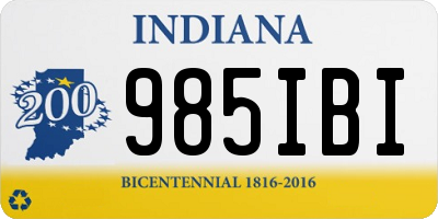 IN license plate 985IBI