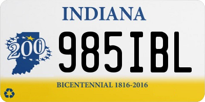 IN license plate 985IBL