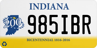 IN license plate 985IBR