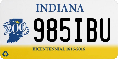 IN license plate 985IBU