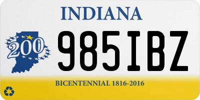 IN license plate 985IBZ