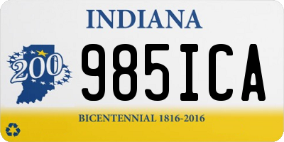 IN license plate 985ICA