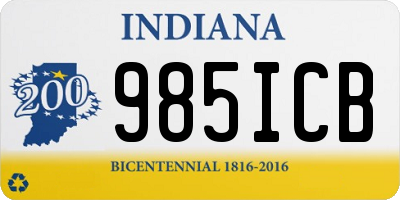 IN license plate 985ICB